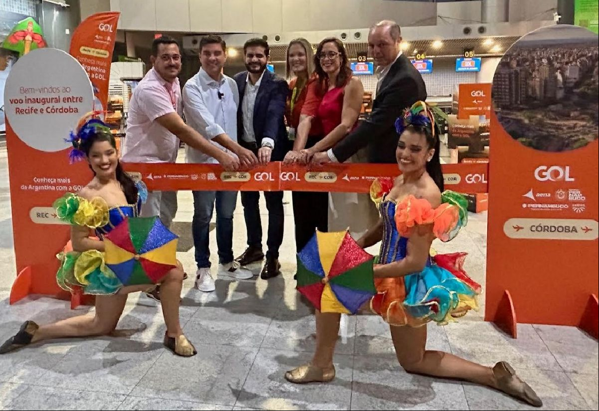 Capital pernambucana recebe voo vindo de Córdoba, na Argentina
